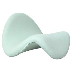 Pierre Paulin Tongue Lounge Chair in Light Blue Fabric by Artifort, Netherlands