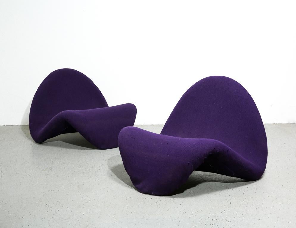 Space Age Pierre Paulin 'Tongue' Lounge Chairs