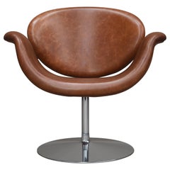 Fauteuil pivotant Tulip Midi F594 de Pierre Paulin en cuir neuf, Artifort, 1960