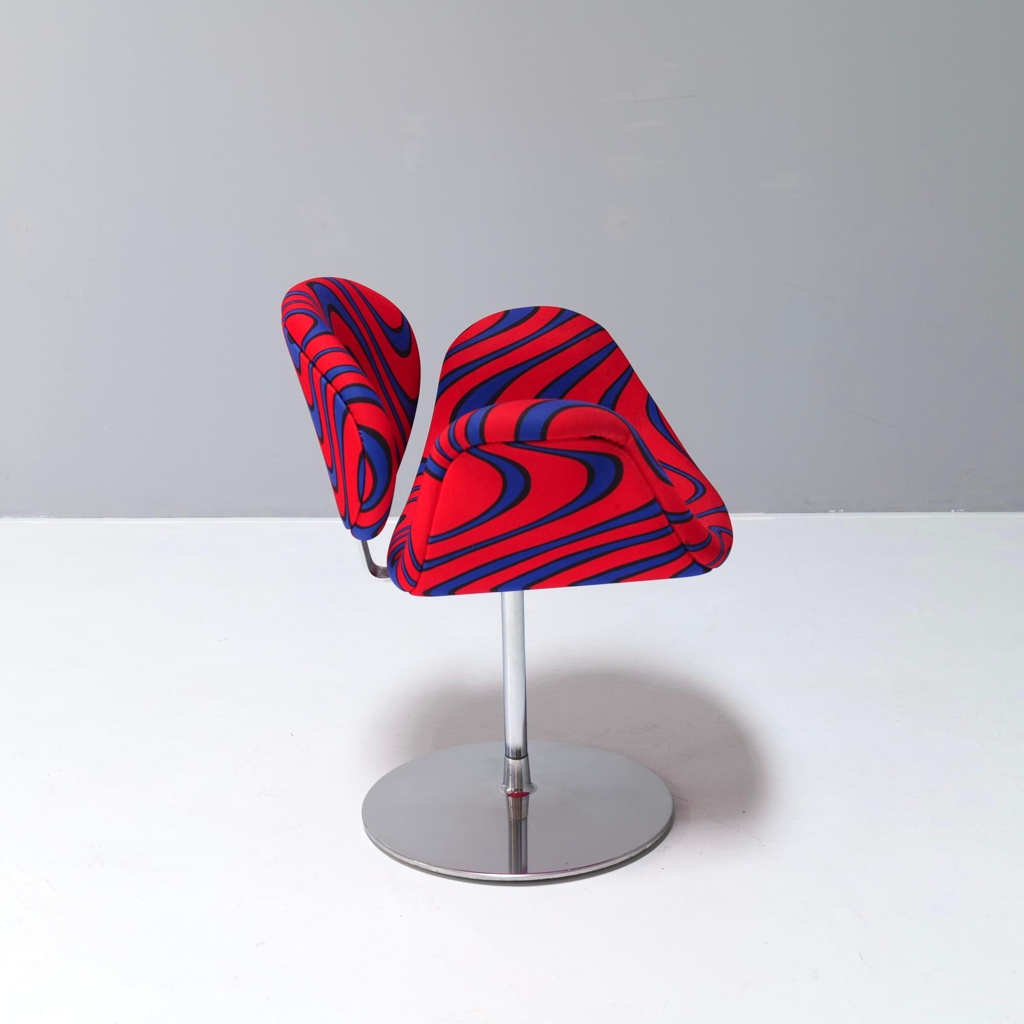 Dutch Pierre Paulin x Jack Lenor Larsen little tulip armchair by Artifort For Sale