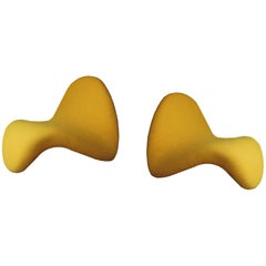 Pierre Paulin Yellow Tongue Chair Pair