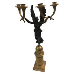 Pierre-Philippe Thomire Attributed 4 Arm French Empire Gilt Bronze Candelabrum