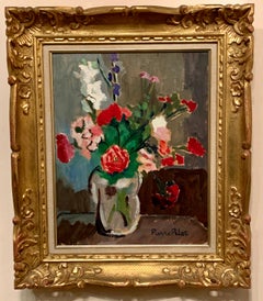 Mid Century French Impressionist still live of flowers in a vase