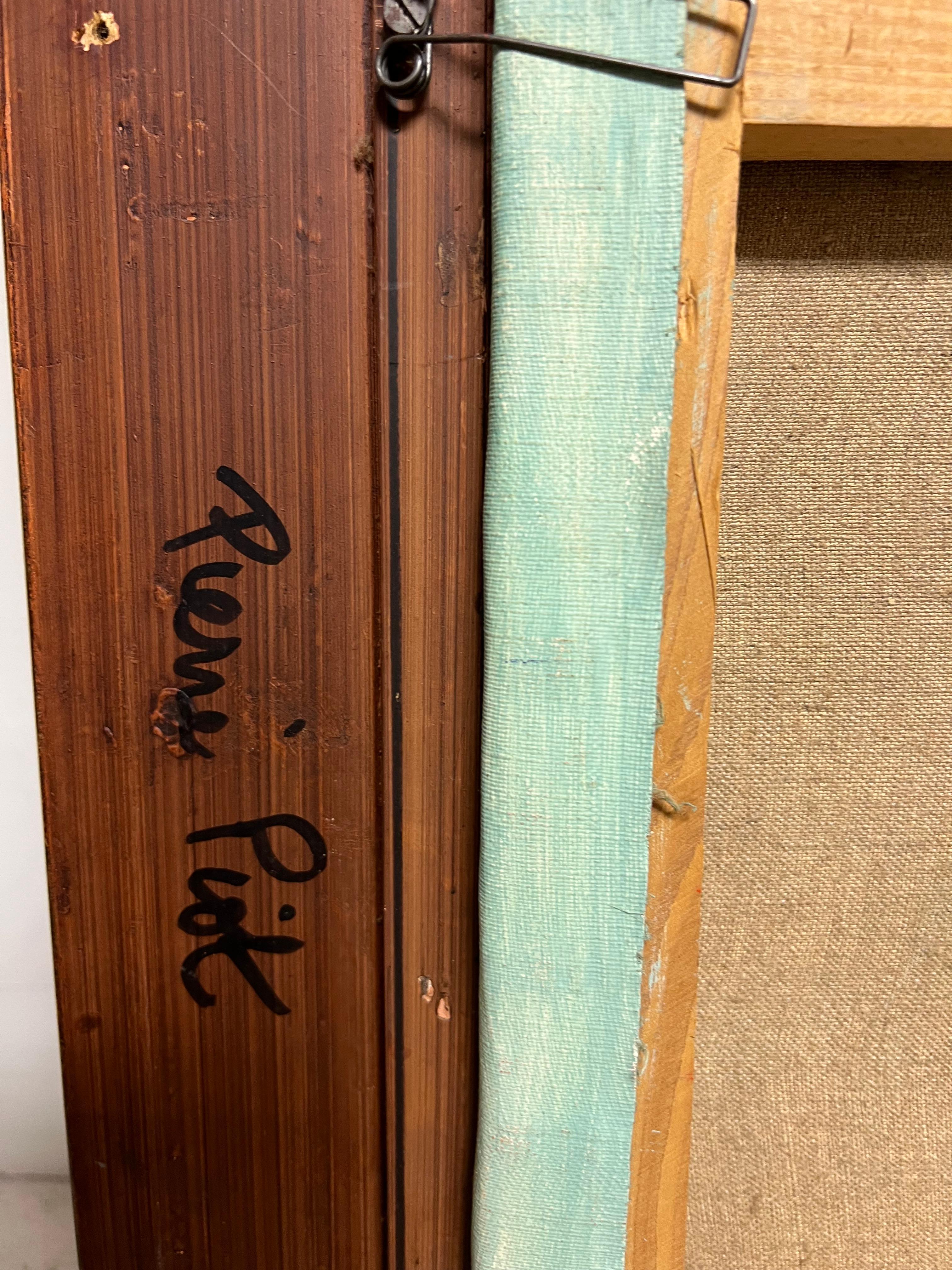 Large 20th Century French Impressionist Oil Still Life Flowers For Sale 8