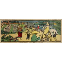 1930 France d’Outre-Mer L’Indochine Original Educational Poster by Portelette