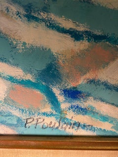 Harmony in blue by Pierre Poulain - Oil on canvas 50x65 cm