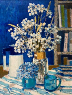 Harmony in Blau von Pierre Poulain - Öl auf Leinwand 50x65 cm