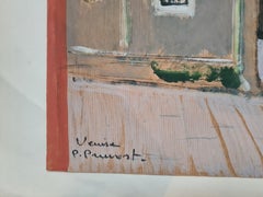 Venezia, Grande gouache su carta della metà del XX secolo, La piazza