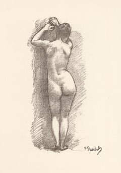Antique (after) Pierre Puvis de Chavannes - "Etude" lithograph