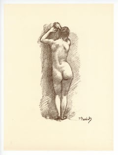 (d'après) Pierre Puvis de Chavannes - lithographie "Etude".