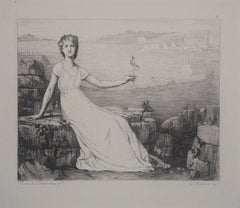 Hope - Original etching - Ed. Durand Ruel, 1873