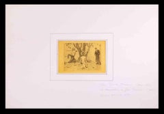 Saint Jean Le Baptiste - Etching by P. Puvis de Chavannes - Late 19th Century