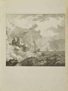 L'océan - Gravure de Pierre Quentin Chedel - 1755