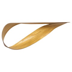 Pierre Renart Lison De Caunes American walnut straw marquetry Wave mural console