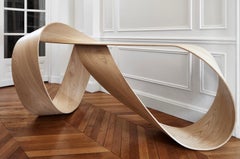 Pierre Renart oak Möbius console table