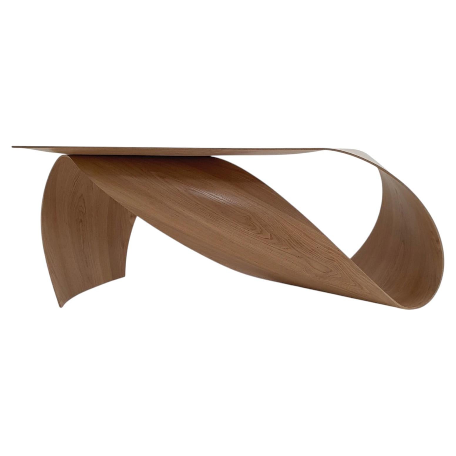 Wave Desk by Pierre Renart: Handcrafted Oak, Contemporary Design
