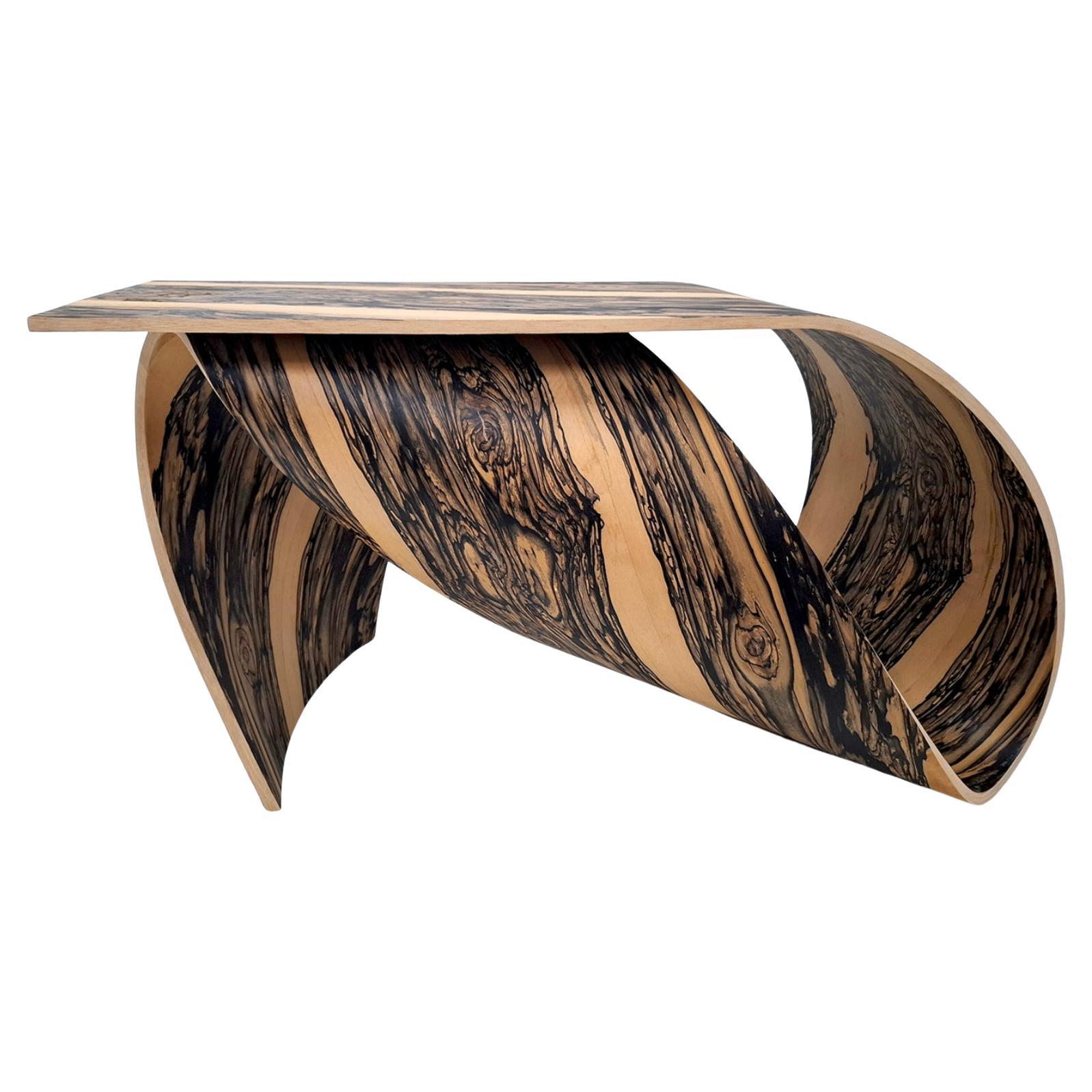 Pierre Renart white ebony Wave table For Sale