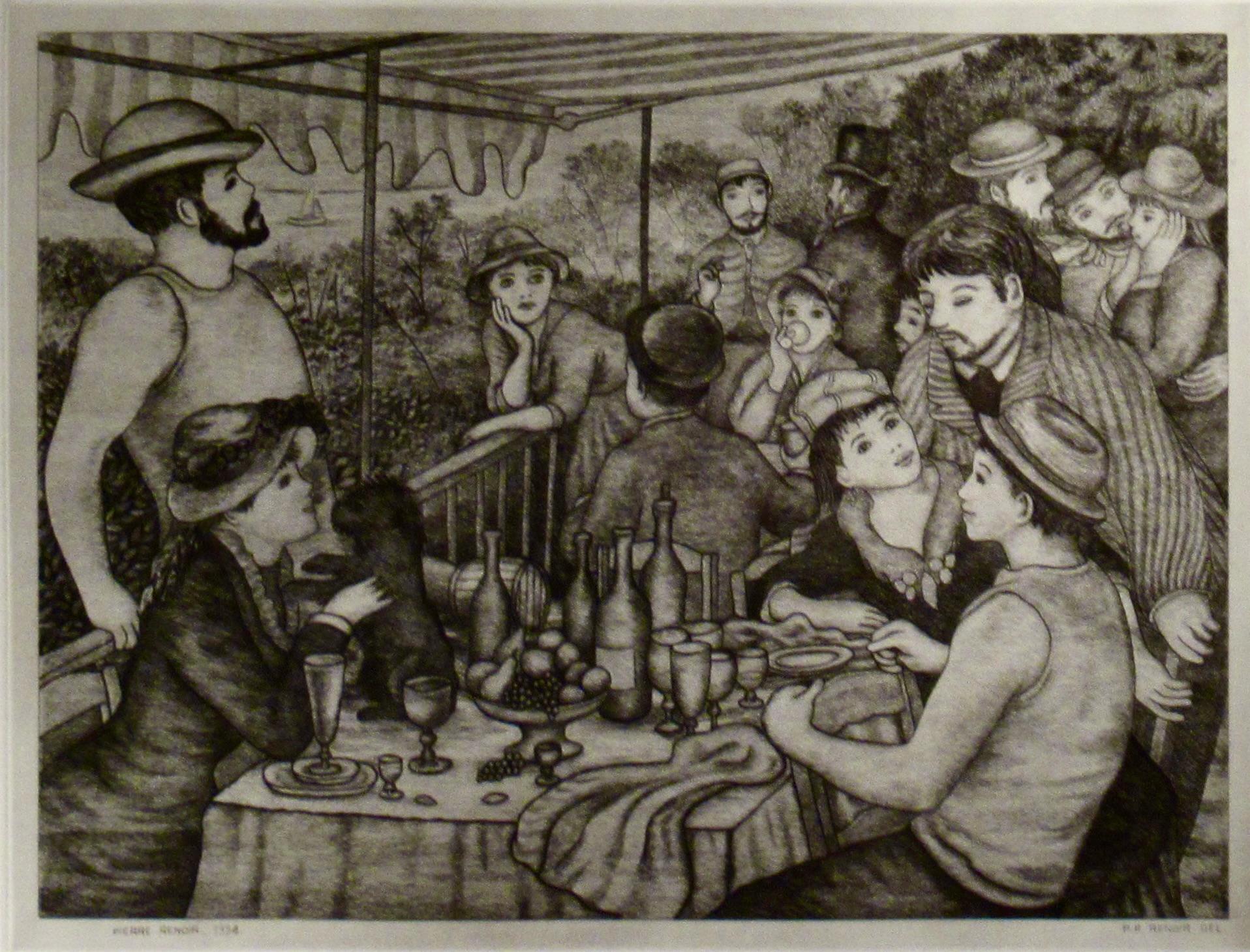 After Lunch - Impressionist Print by Pierre Roland Renoir