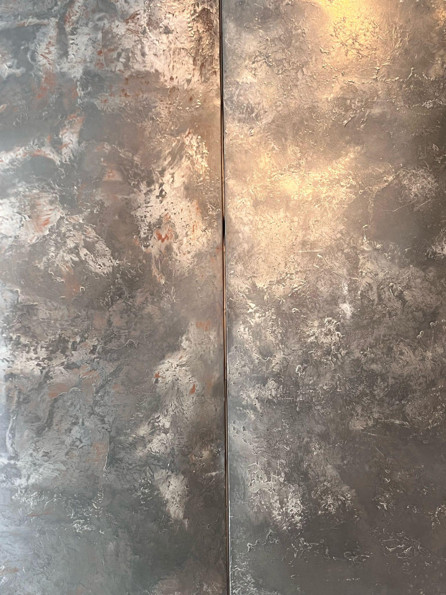 Pierre Sabatier Brutalistische Wandskulptur aus Stahl und Reinzinn, Frankreich, 1974 im Angebot 6