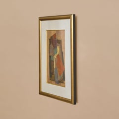 Pierre Saint-Sorny, Gouache Mixed Media Painting No. 01, 20th Century