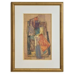 Pierre Saint-Sorny, Gouache Mixed Media Painting No. 01, 20th Century