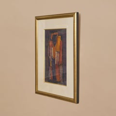 Pierre Saint-Sorny, Gouache Mixed Media Painting No. 02, 20th Century