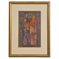 Pierre Saint-Sorny, Gouache Mixed Media Painting No. 02, 20th Century