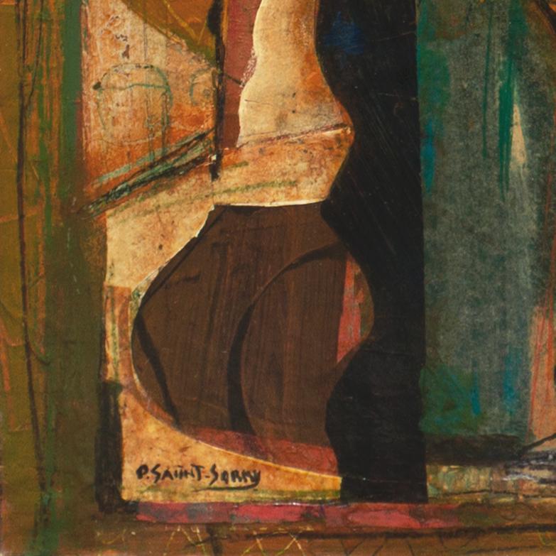 'Abstract', Paris, Musée d'Art Moderne, Royal Academy, Académie Grand Chaumiere - Painting by Pierre Saint-Sorny