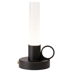 Pierre Sindre Noir 'Visir Ambience' Lampe de table portable en métal et verre pour Örsjö