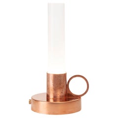 Pierre Sindre 'Visir Ambience' Lampe de table portable en cuivre et verre pour Örsjö