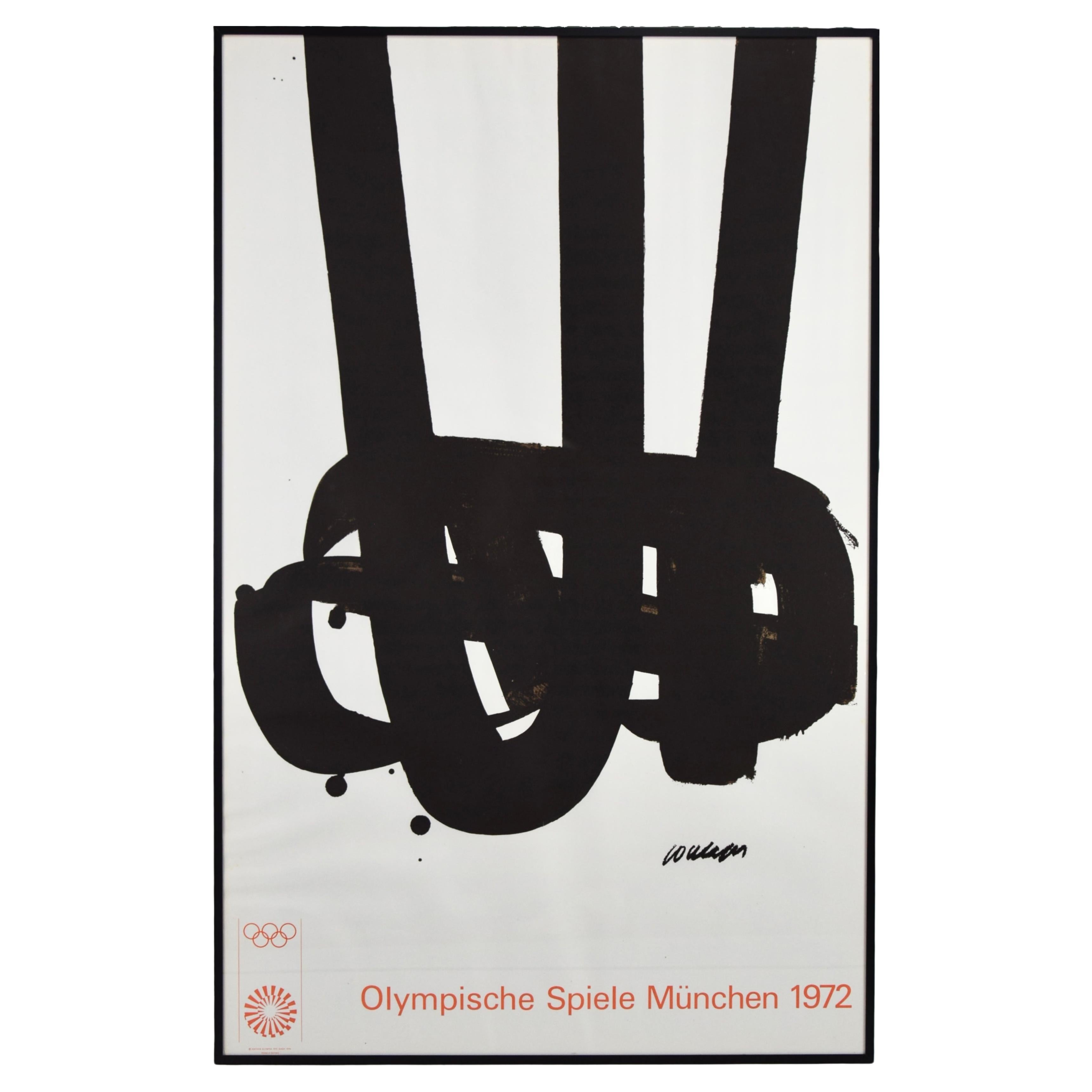 Pierre Soulages Original 1972 München Olympisches Plakat im Angebot