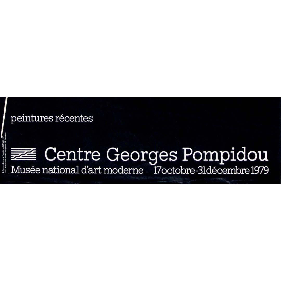 1979 affiche d'exposition originale de Pierre Soulages Centre Georges Pompidou en vente 2