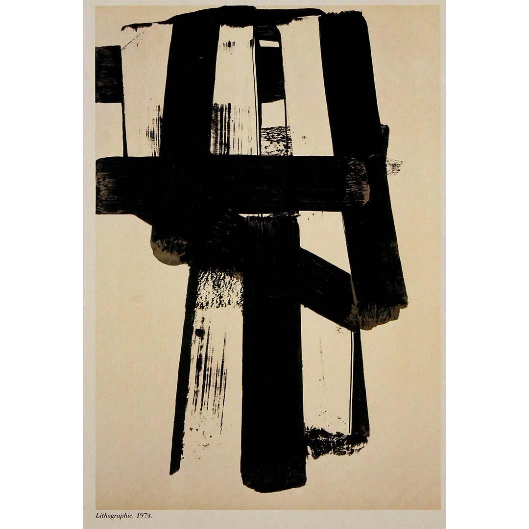 Affiche originale de Pierre Soulages, Artcurial Paris, 1987 en vente 2