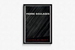 Manifesto originale della mostra del 1993 di Pierre Soulages presso la Galerie de France