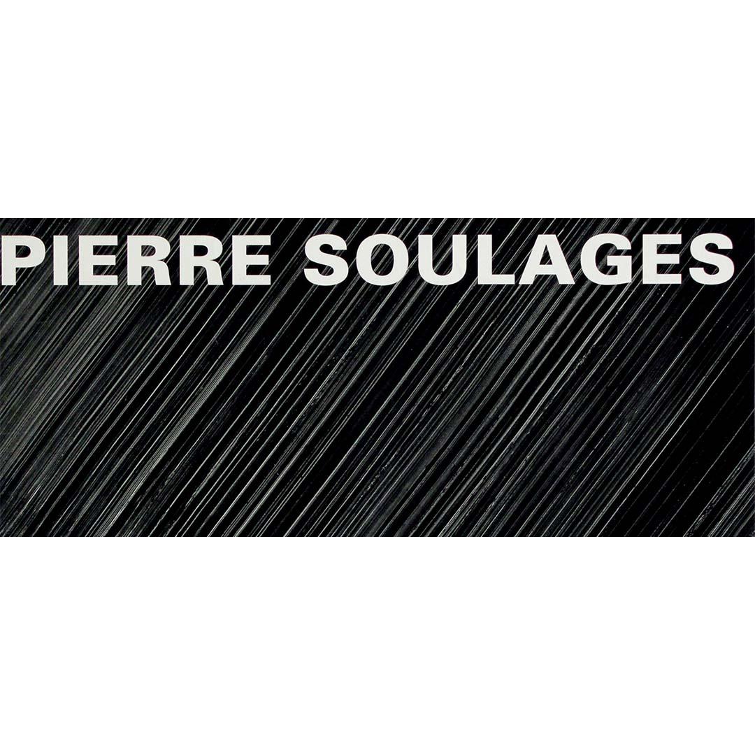 1993 original exhibition poster from Pierre Soulages at the Galerie de France For Sale 2