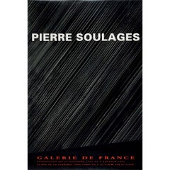 Cartel original de 1993 de la exposición de Pierre Soulages en la Galería de Francia