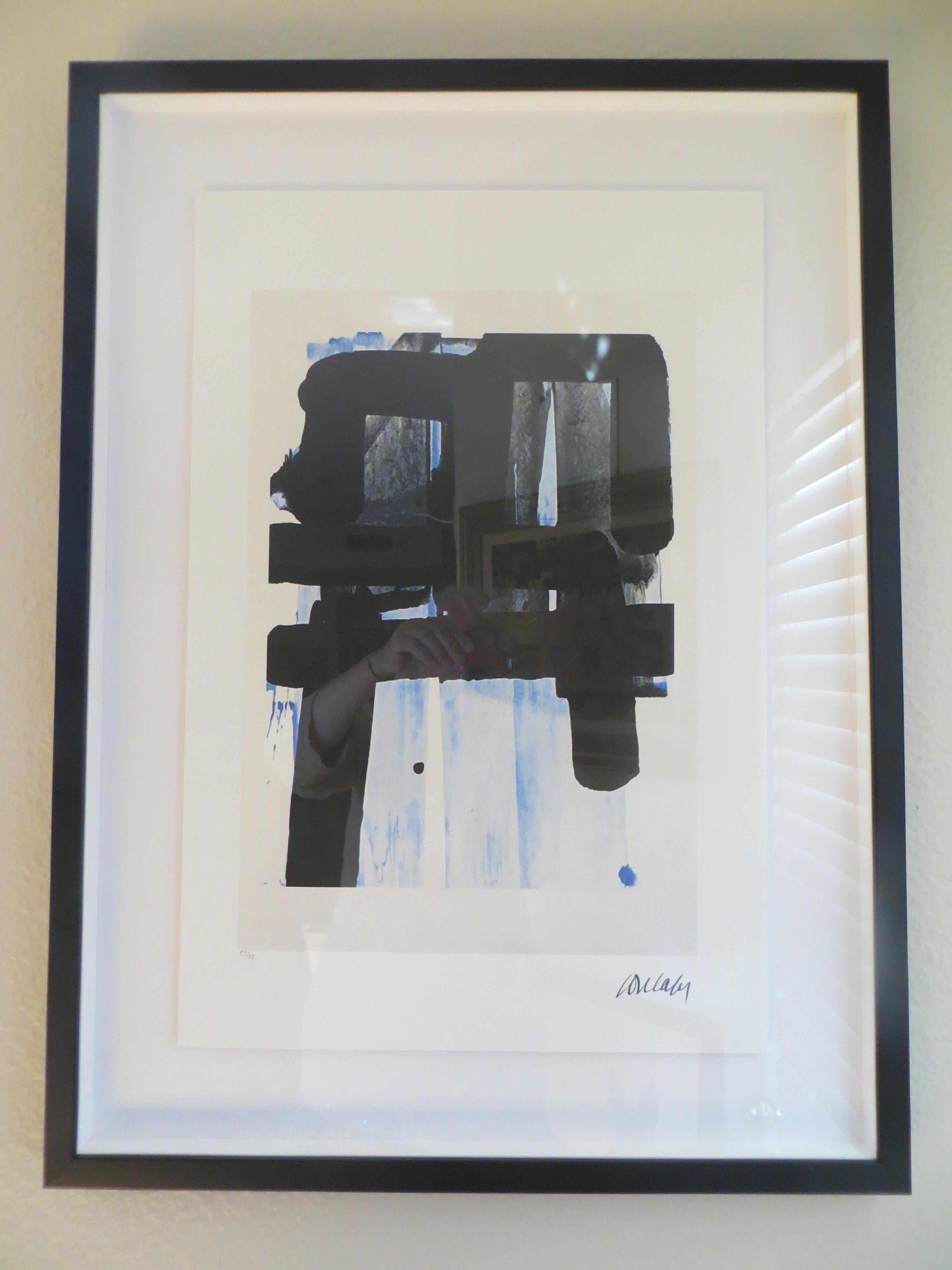 Abstract Composition After Pierre Soulages, Serigraphy Edition 23/89  For Sale 1