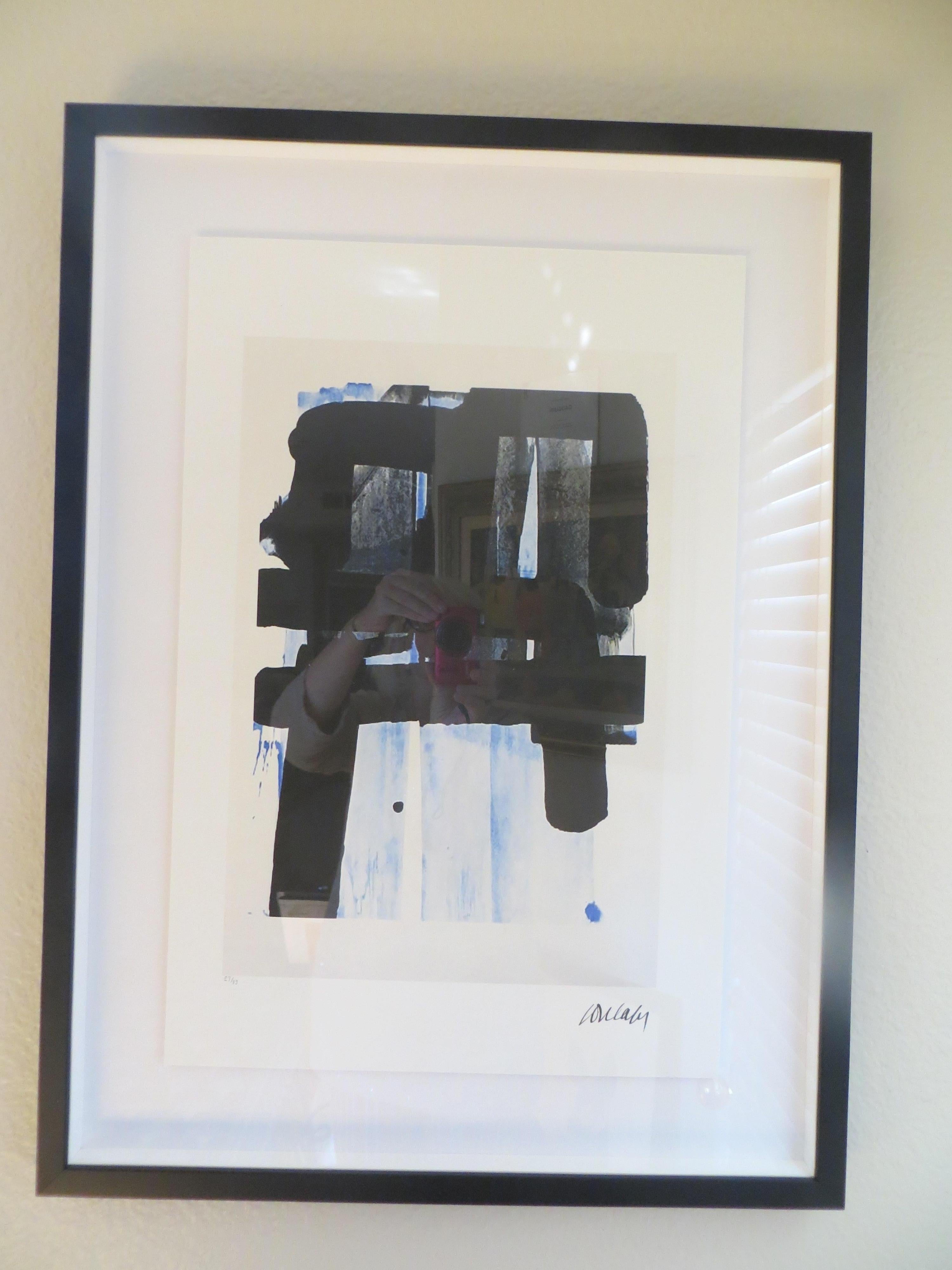 Abstract Composition After Pierre Soulages, Serigraphy Edition 23/89  For Sale 5