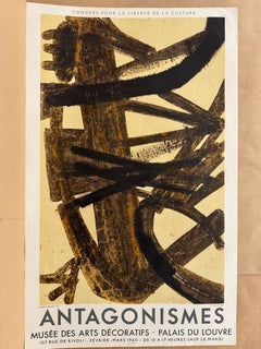Antagonismes by Pierre Soulages (1960) - lithographic poster