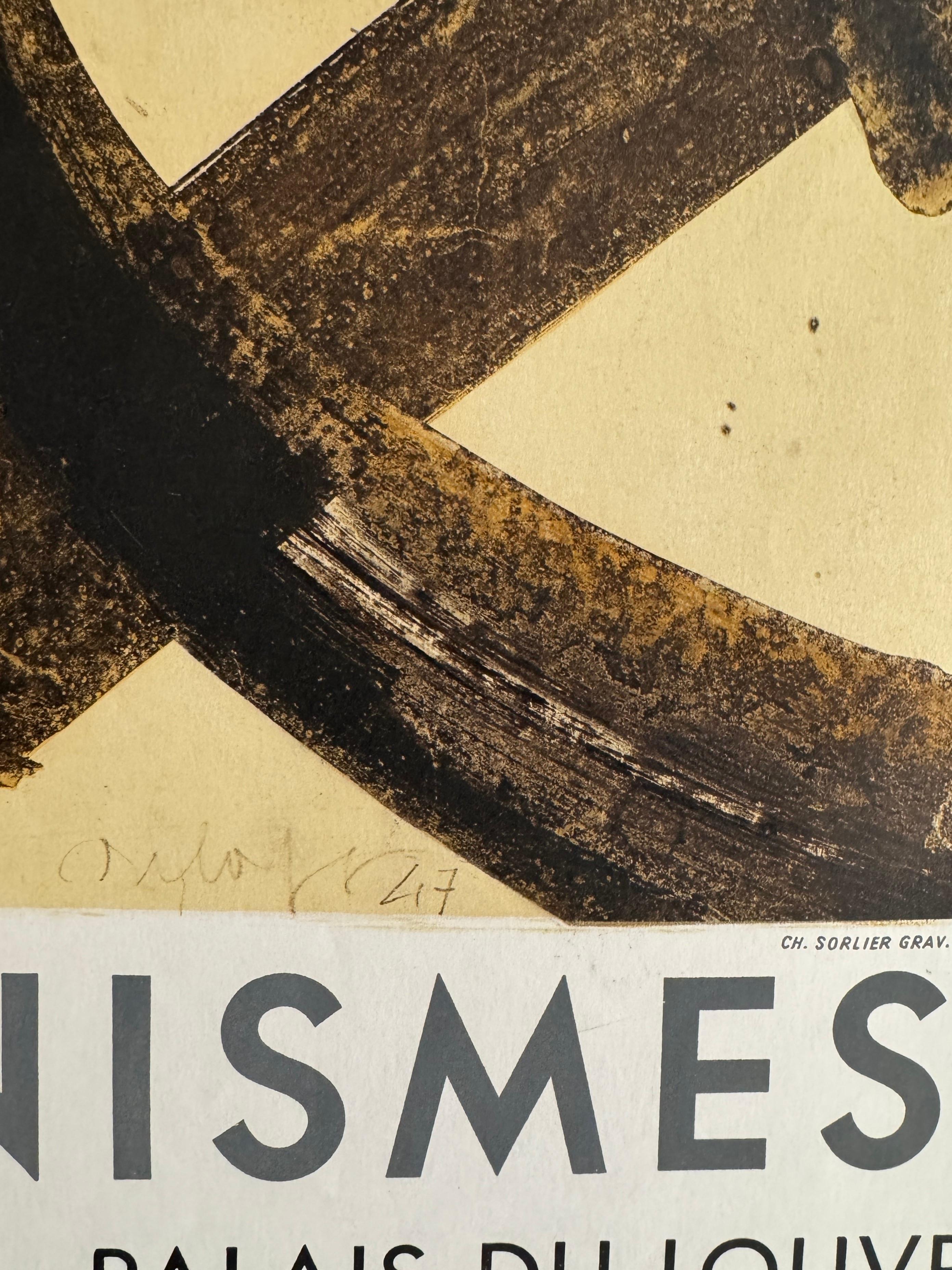 Antagonismes di Pierre Soulages (1960) - manifesto litografico in vendita 2