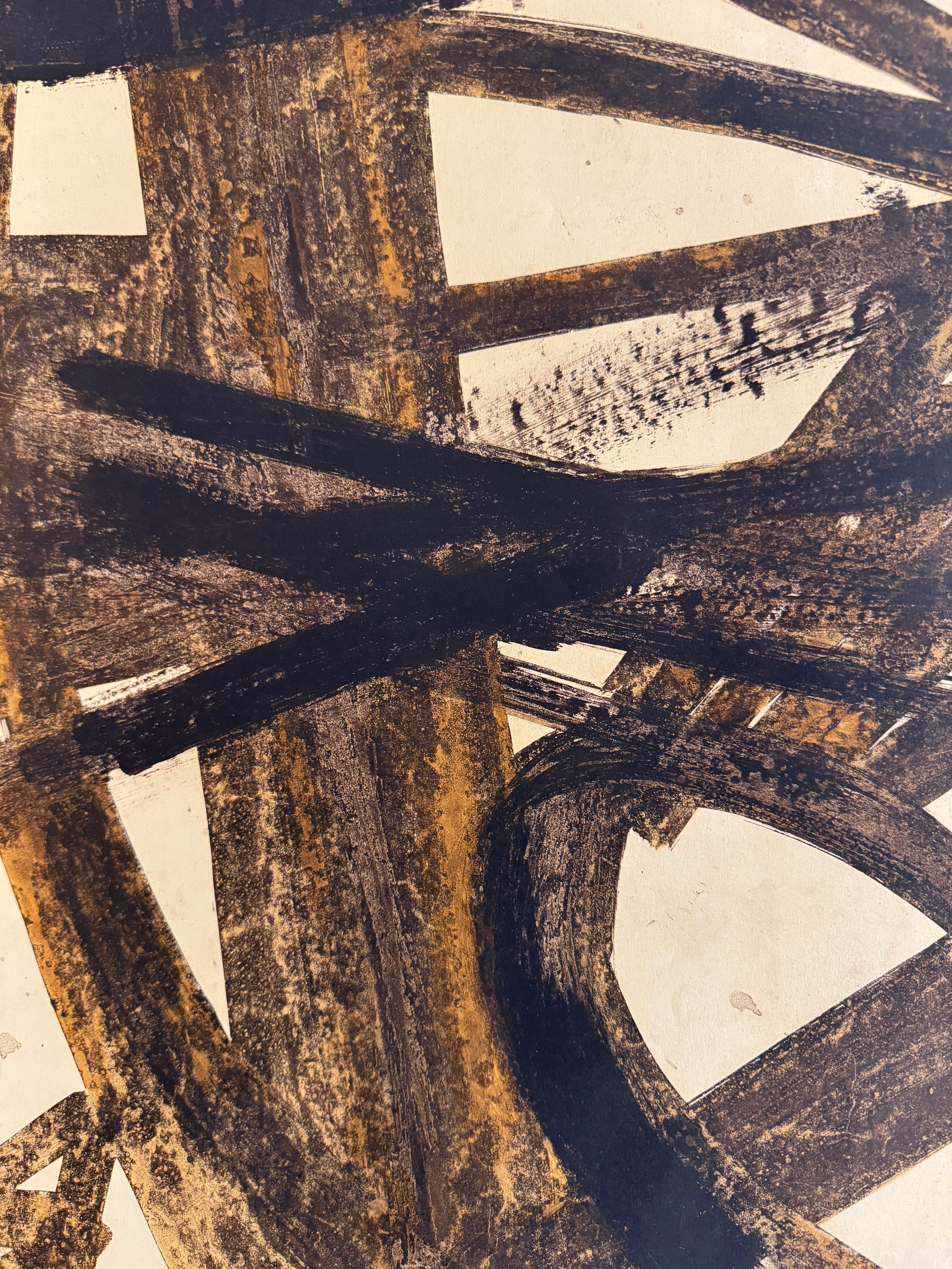 Antagonismes di Pierre Soulages (1960) - manifesto litografico in vendita 3