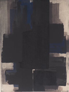 Composition in  Black and Blue - Lithograph and stencil, 1956
