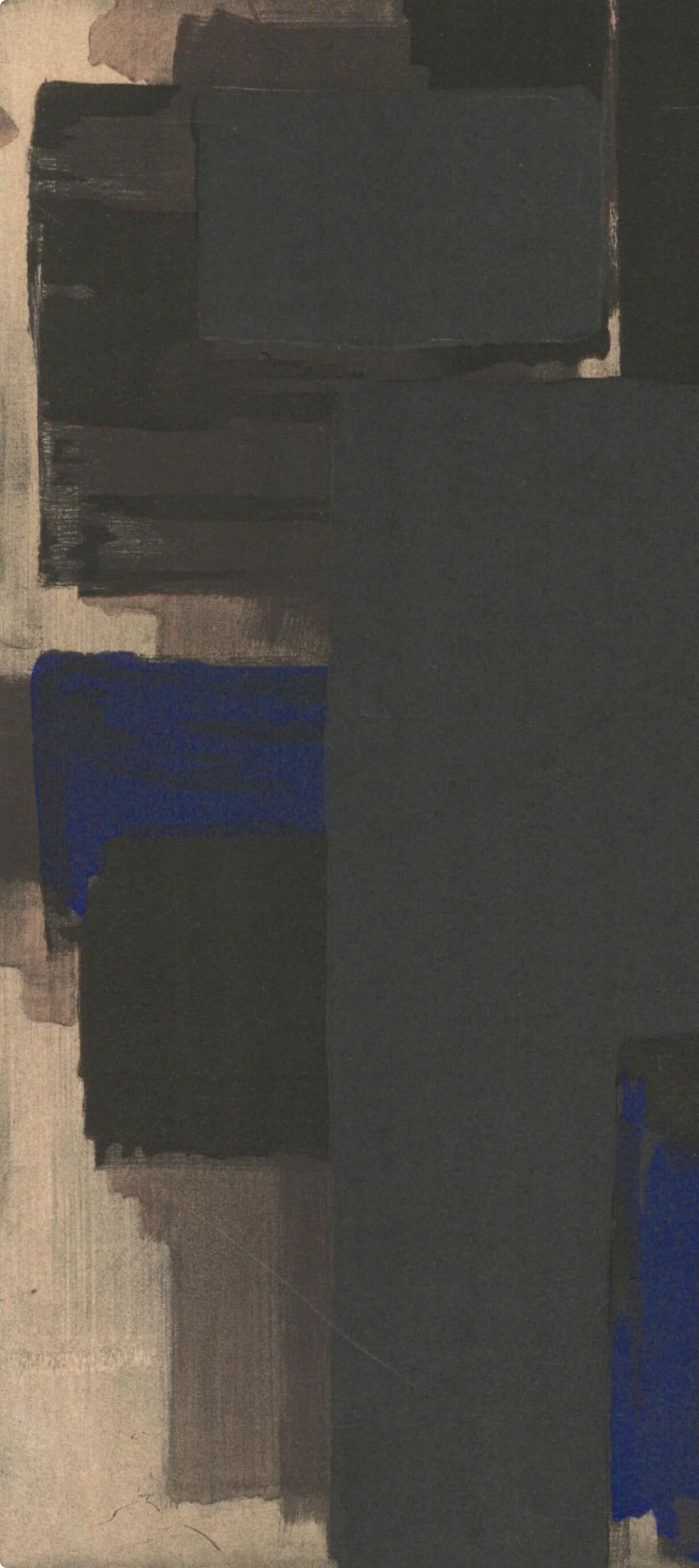 Composizione, Société internationale d'art XXe siècle - Print di Pierre Soulages