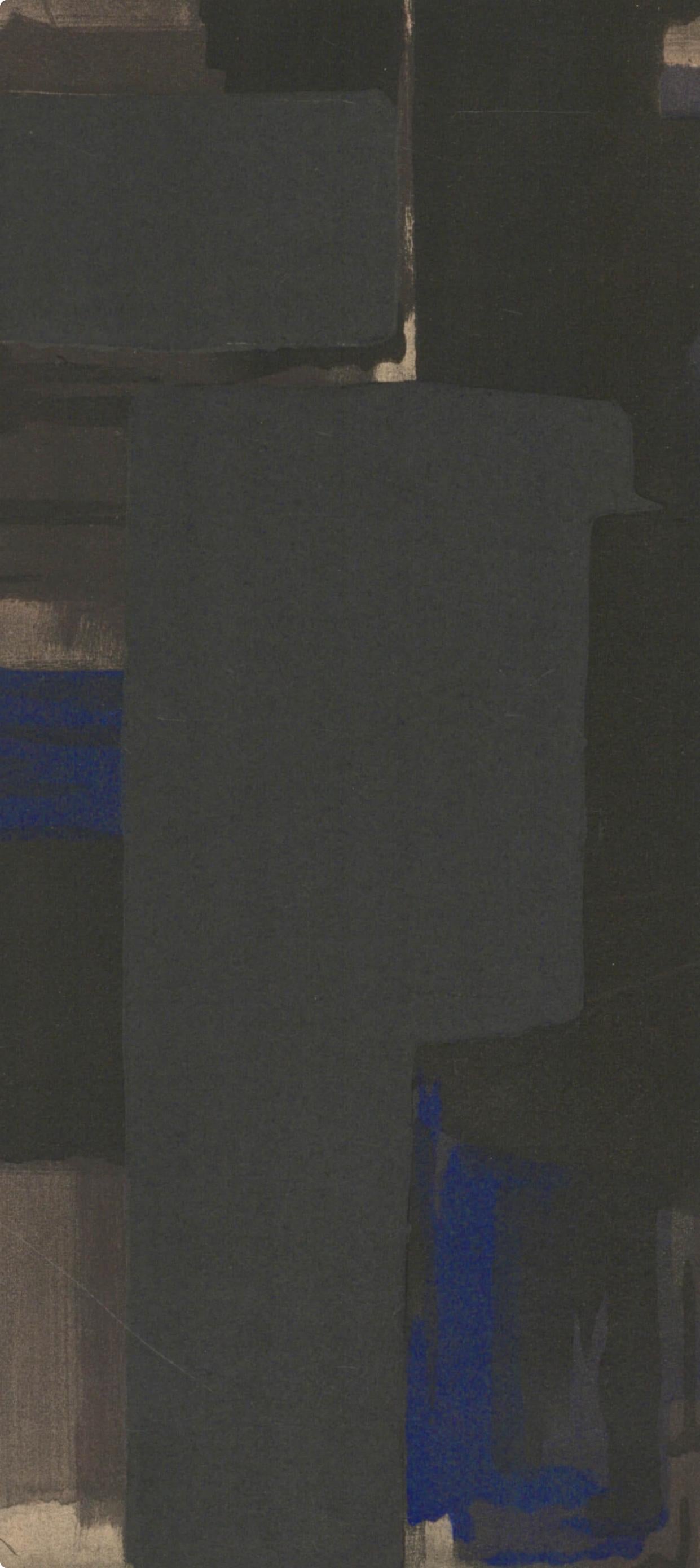Composizione, Société internationale d'art XXe siècle - Print Moderno di Pierre Soulages