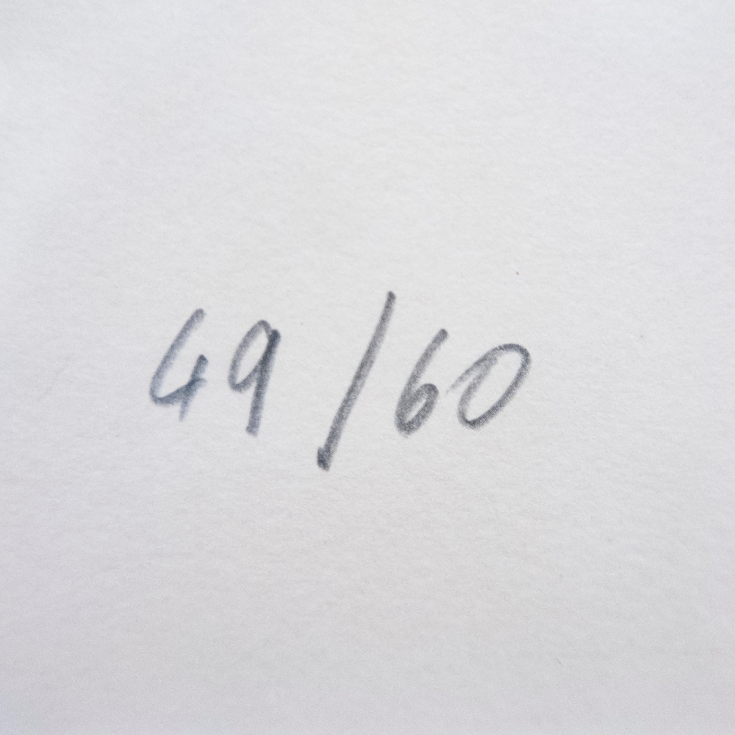 Cross (Lithograph No. 4), Edition 49 of 60 - Gray Abstract Print by Pierre Soulages