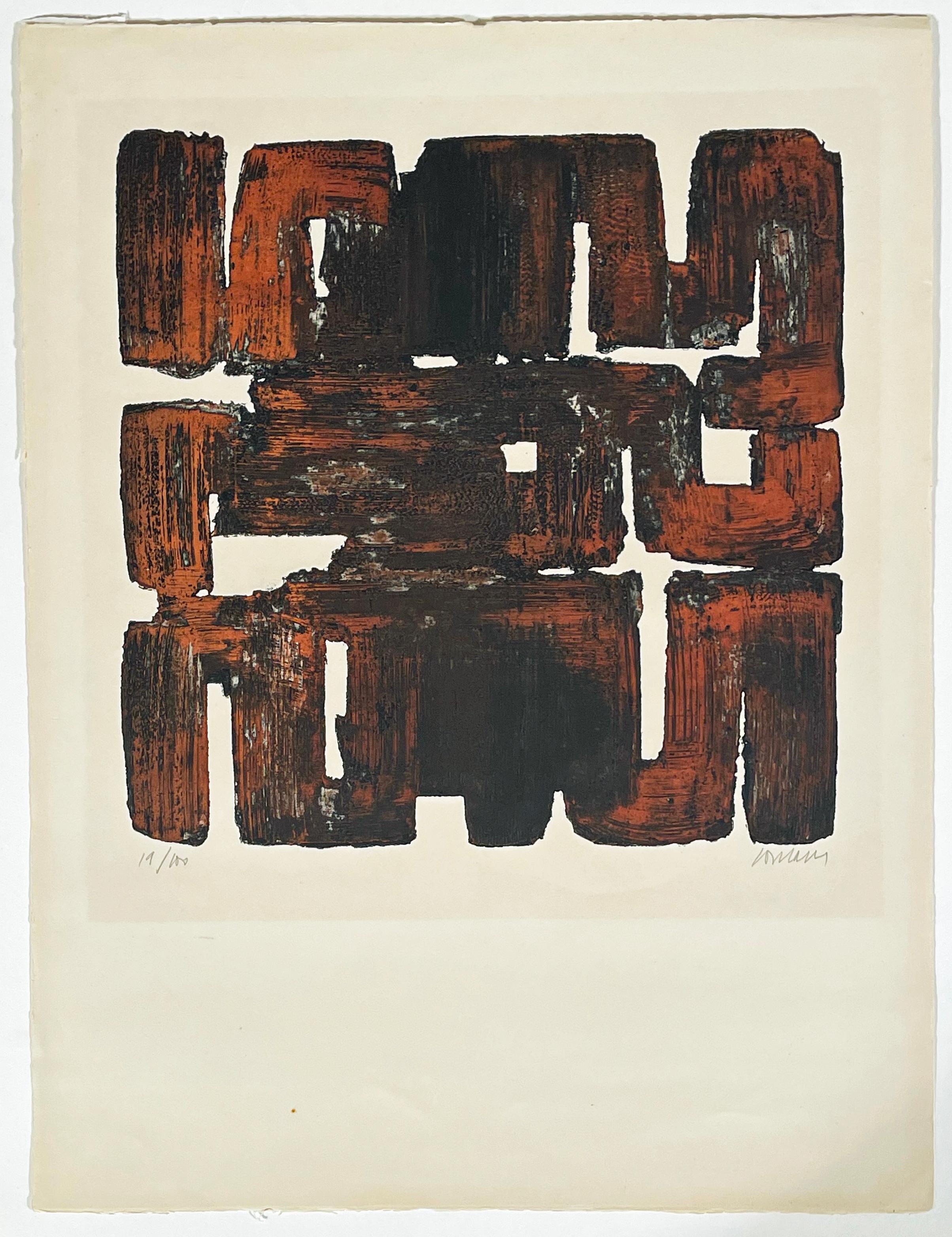 Pierre Soulages Abstract Print - EAU FORTE #11