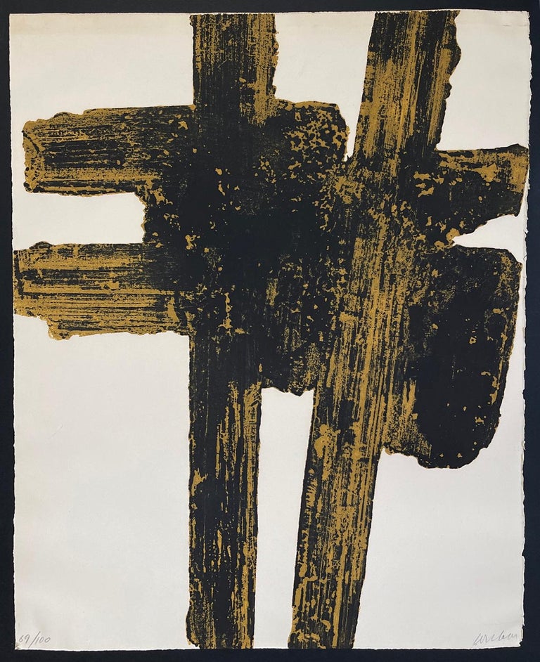 Pierre Soulages - Eau Forte XVIII, 1962, Etching, Limited Edition of 100 by Pierre Soulages -BNF19 For Sale 1stDibs