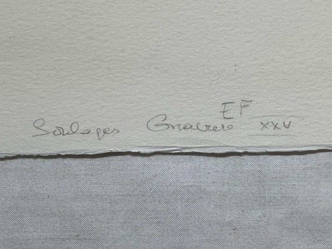 Eau Forte XXV, 1974, Etching, Limited Edition of 100 by Pierre Soulages -BNF27 For Sale 13