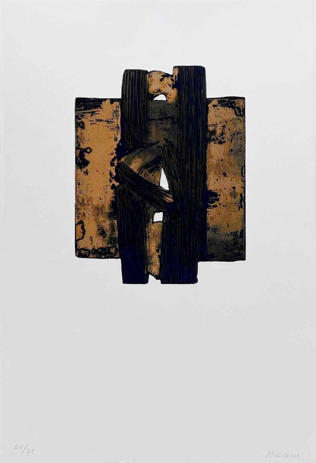 Pierre Soulages Abstract Print - Eau-forte XXVIII