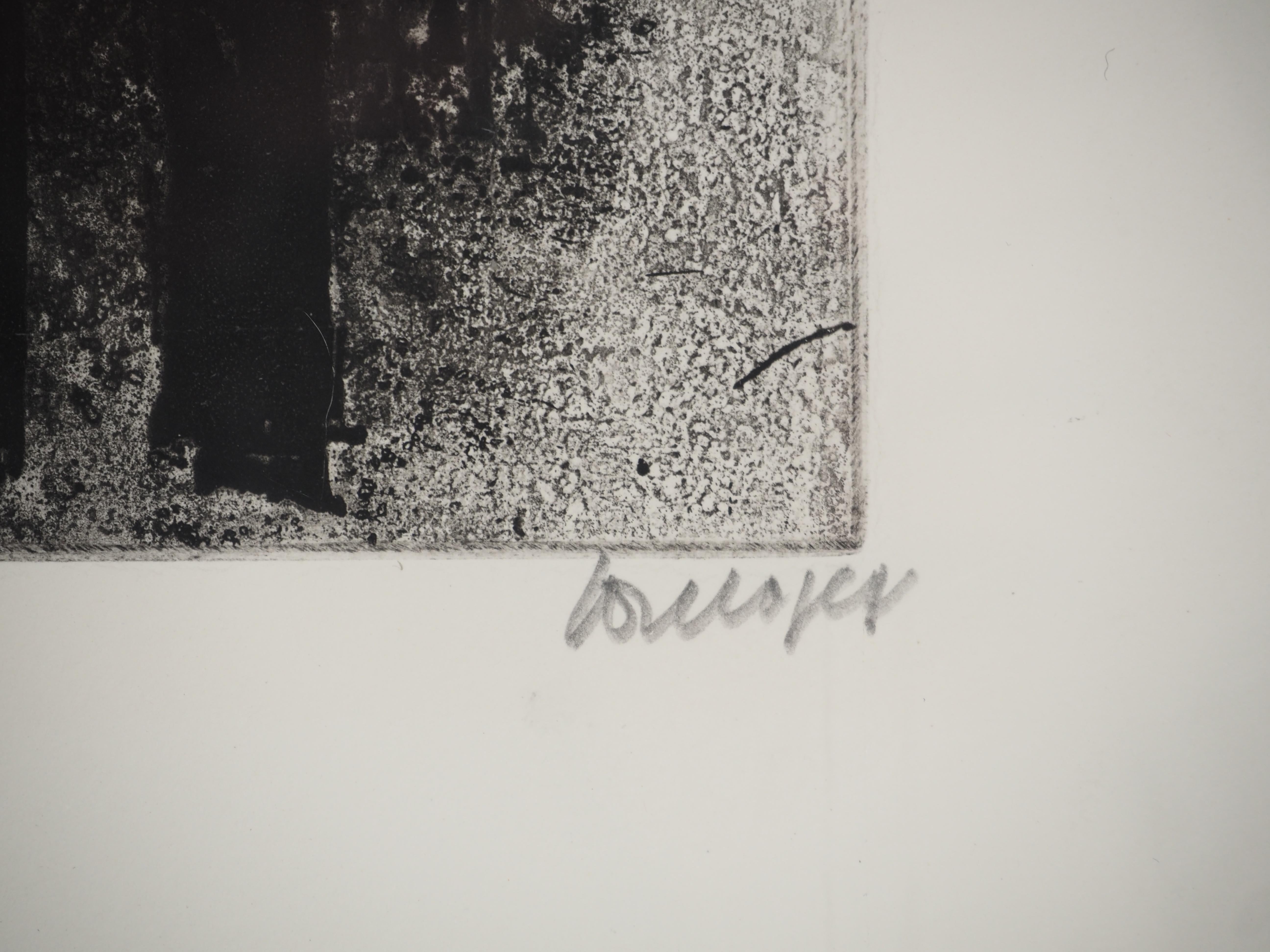 Etching IV – Original-Radierung, handsigniert und nummeriert (BNF #4) (Abstrakt), Print, von Pierre Soulages